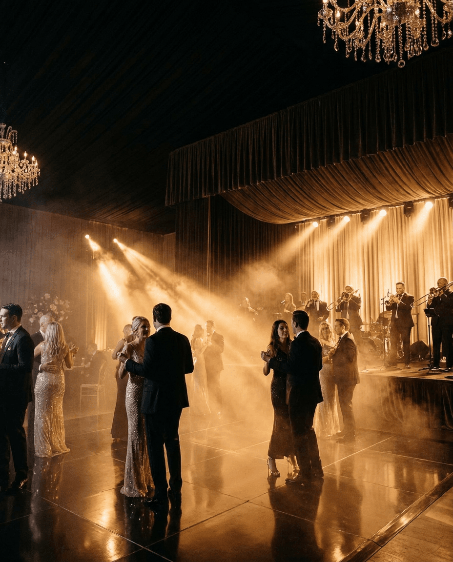 Gala dance floor and lighting
